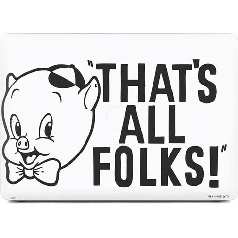 Looney Tunes Porky Thats All Folks Grid Apple MacBook Air Skin