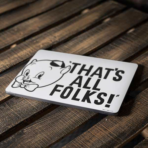 Looney Tunes Porky Thats All Folks Grid Apple MacBook Air Skin