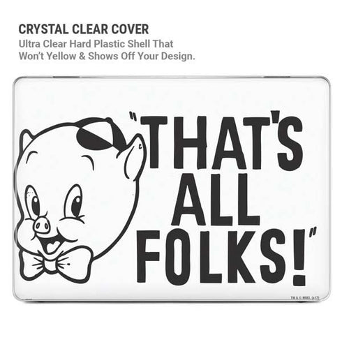 Looney Tunes Porky Thats All Folks Grid MacBook Pro 14in (2021-24) Case plus Skin