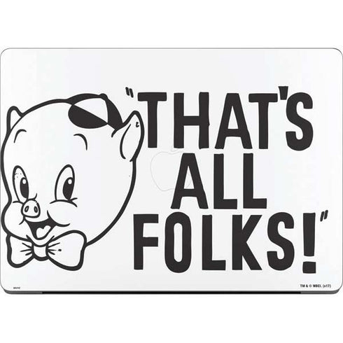 Looney Tunes Porky Thats All Folks Grid Apple MacBook Pro 14-inch Skin
