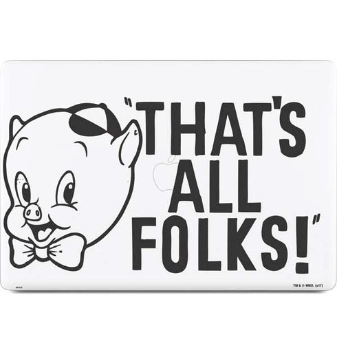 Looney Tunes Porky Thats All Folks Grid MacBook Skins