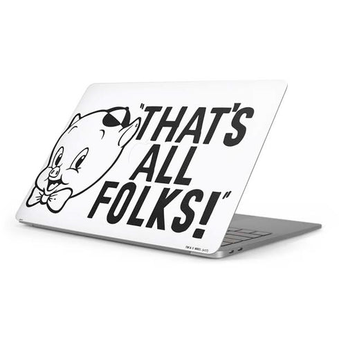 Looney Tunes Porky Thats All Folks Grid Apple MacBook Pro 16-inch Skin