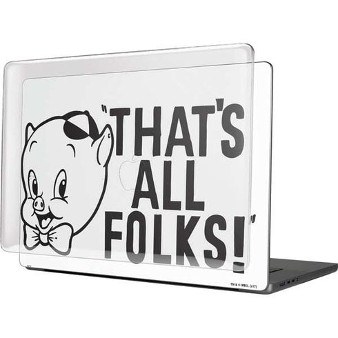 Looney Tunes Porky Thats All Folks Grid MacBook Cases