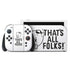 Looney Tunes Porky Thats All Folks Grid Nintendo Switch 2 (2025) with Joy-Con Skin