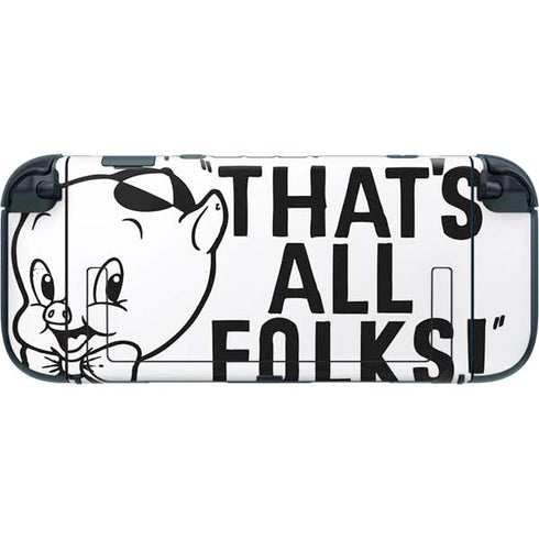 Looney Tunes Porky Thats All Folks Grid Nintendo Switch 2 (2025) with Joy-Con Skin