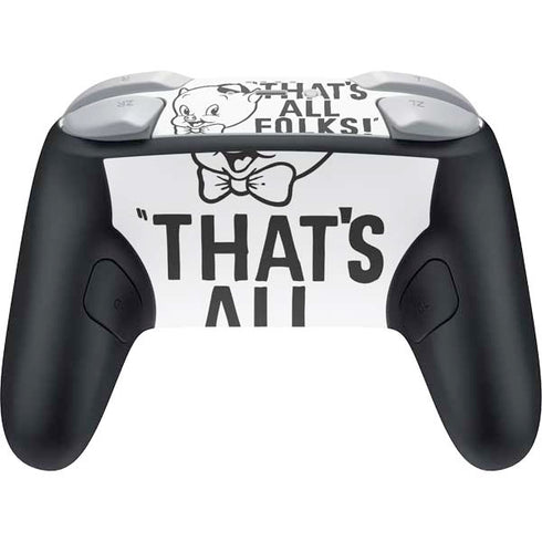 Looney Tunes Porky Thats All Folks Grid Nintendo Switch 2 (2025) Pro Controller Skin