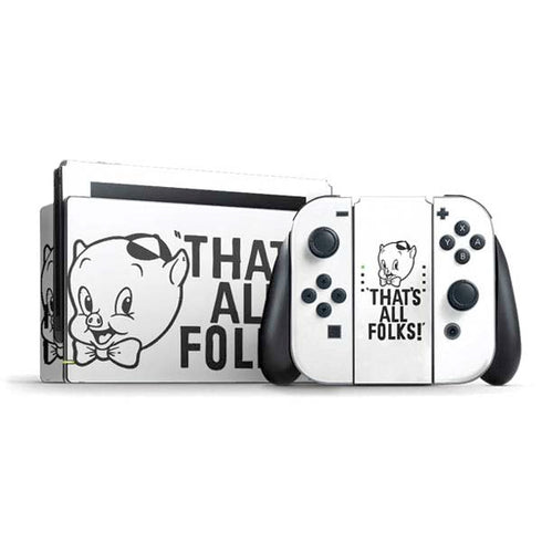 Looney Tunes Porky Thats All Folks Grid Nintendo Skins