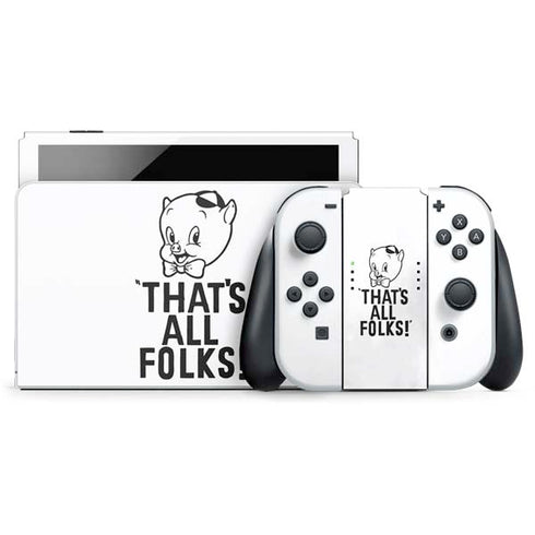 Looney Tunes Porky Thats All Folks Grid Nintendo Skins