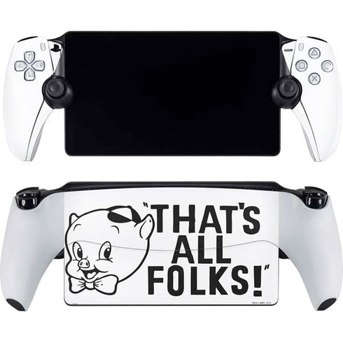 Looney Tunes Porky Thats All Folks Grid PlayStation PS5 Skins