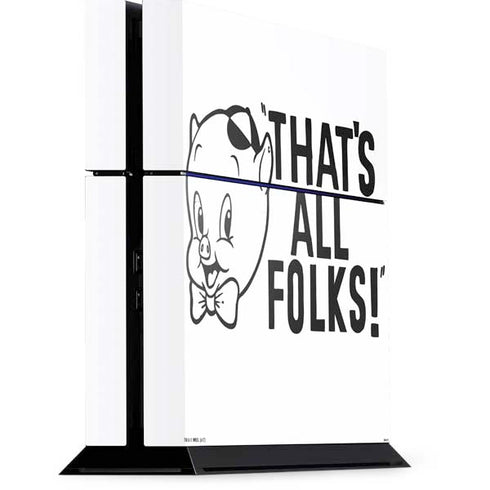 Looney Tunes Porky Thats All Folks Grid PlayStation PS4 Skins