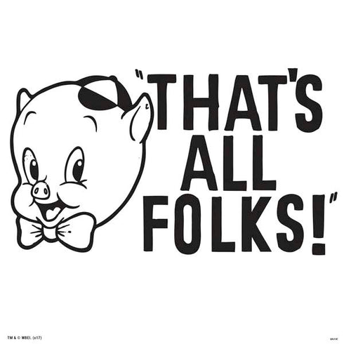 Looney Tunes Porky Thats All Folks Grid PS4 Console Skin