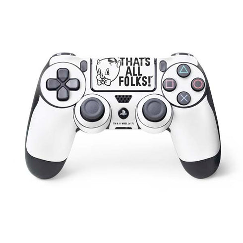 Looney Tunes Porky Thats All Folks Grid PS4 Controller Skin