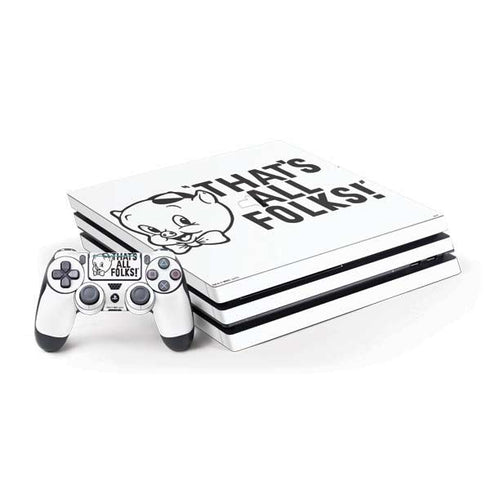 Looney Tunes Porky Thats All Folks Grid PlayStation PS4 Skins