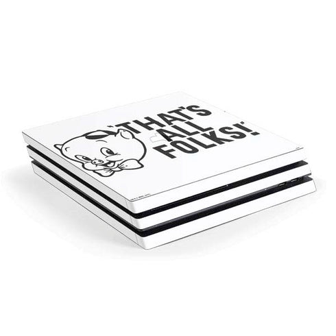 Looney Tunes Porky Thats All Folks Grid PlayStation PS4 Skins
