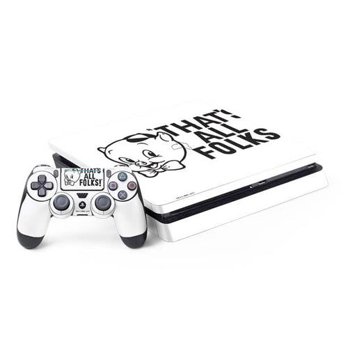 Looney Tunes Porky Thats All Folks Grid PlayStation PS4 Skins
