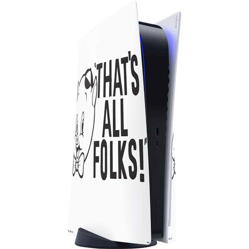Looney Tunes Porky Thats All Folks Grid PlayStation PS5 Skins