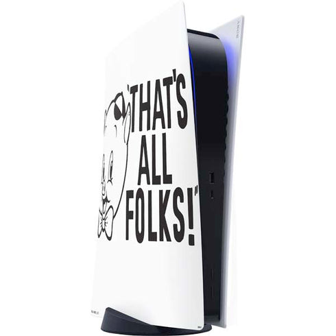 Looney Tunes Porky Thats All Folks Grid PlayStation PS5 Skins
