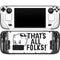 Looney Tunes Porky Thats All Folks Grid Steam Deck Handheld Gaming Computer OLED Skin