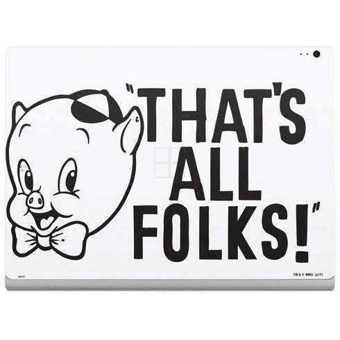 Looney Tunes Porky Thats All Folks Grid Surface Book 2 13.5in Skin