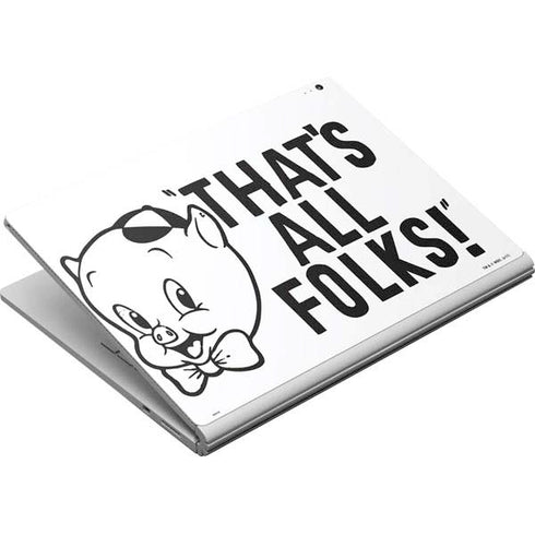 Looney Tunes Porky Thats All Folks Grid Surface Book Skin