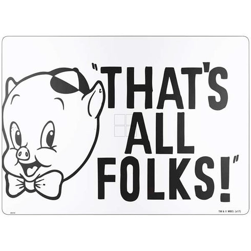 Looney Tunes Porky Thats All Folks Grid Surface Laptop 7 13.8in Skin
