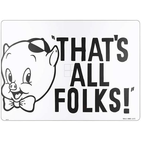 Looney Tunes Porky Thats All Folks Grid Surface Laptop 7 15in Skin