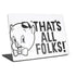 Looney Tunes Porky Thats All Folks Grid Laptop Skins