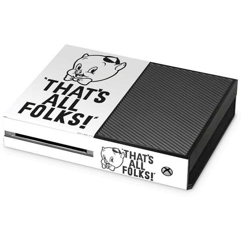 Looney Tunes Porky Thats All Folks Grid Xbox One Console Skin