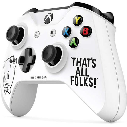 Looney Tunes Porky Thats All Folks Grid Xbox One S Controller Skin