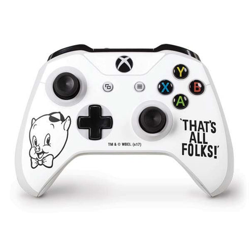 Looney Tunes Porky Thats All Folks Grid Xbox One S Controller Skin