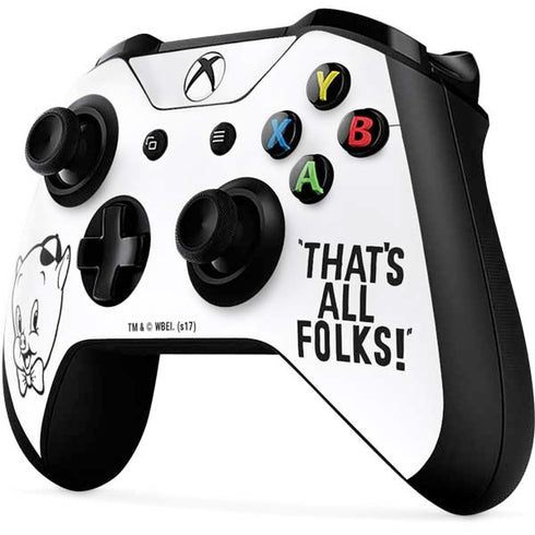 Looney Tunes Porky Thats All Folks Grid Xbox One X Controller Skin
