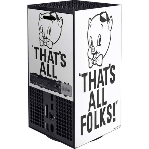 Looney Tunes Porky Thats All Folks Grid XBox Series X Digital Edition Bundle Skin