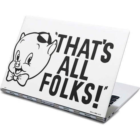 Looney Tunes Porky Thats All Folks Grid Yoga 910 2-in-1 14in Touch-Screen Skin