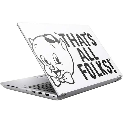 Looney Tunes Porky Thats All Folks Grid HP ZBook Fury 16 G10 Skin