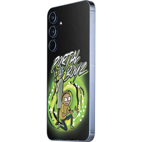Adult Swim Rick and Morty Portal Boyz Galaxy A35 5G Skin