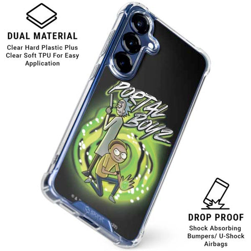 Adult Swim Rick and Morty Portal Boyz Galaxy S25 Plus Clear Case