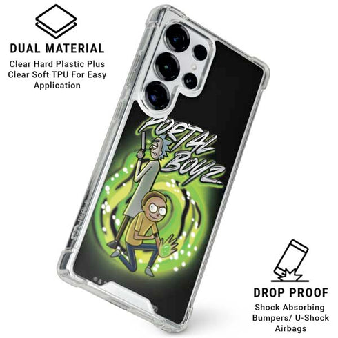 Adult Swim Rick and Morty Portal Boyz Galaxy S25 Ultra Clear Case