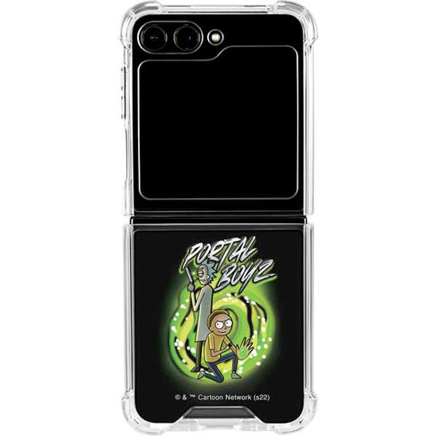 Adult Swim Rick and Morty Portal Boyz Galaxy Z Flip6 Clear Case