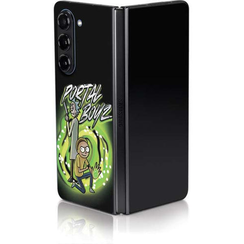 Adult Swim Rick and Morty Portal Boyz Galaxy Z Fold5 5G Skin