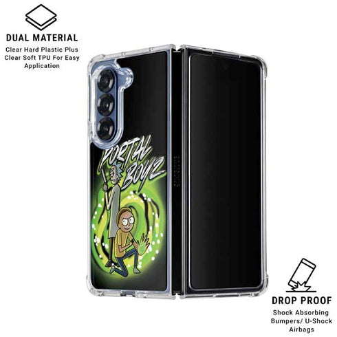 Adult Swim Rick and Morty Portal Boyz Galaxy Z Fold6 Clear Case