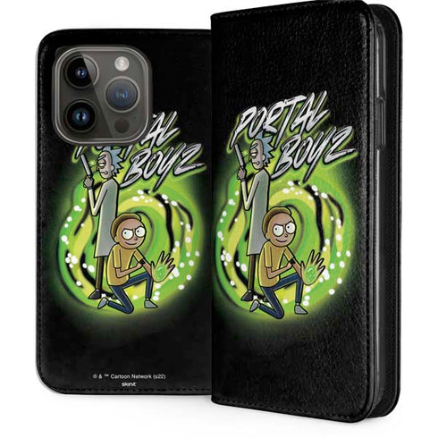Adult Swim Rick and Morty Portal Boyz iPhone 15 Pro Folio Case