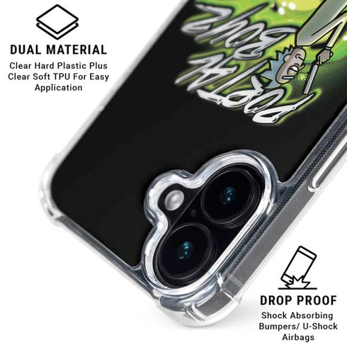 Adult Swim Rick and Morty Portal Boyz iPhone 16 Clear Case