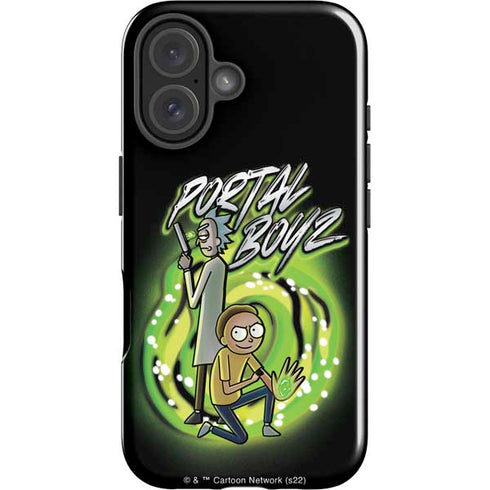 Adult Swim Rick and Morty Portal Boyz iPhone 16 Plus Impact Case