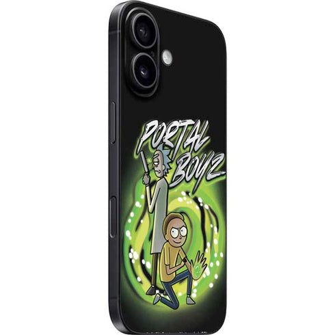 Adult Swim Rick and Morty Portal Boyz iPhone 16 Plus Skin