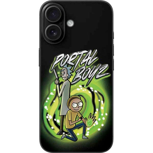 Adult Swim Rick and Morty Portal Boyz iPhone 16 Skin