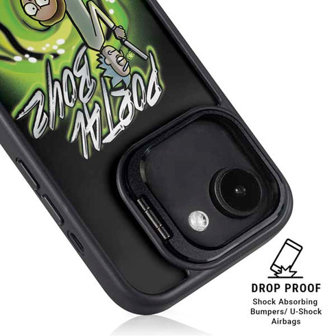 Adult Swim Rick and Morty Portal Boyz iPhone 16e Kickstand Case