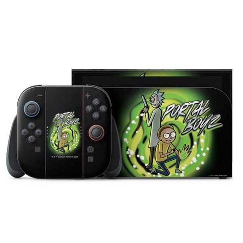 Adult Swim Rick and Morty Portal Boyz Nintendo Switch 2 (2025) with Joy-Con Skin