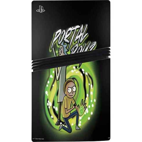 Adult Swim Rick and Morty Portal Boyz PS5 Pro Disk Bundle Skin