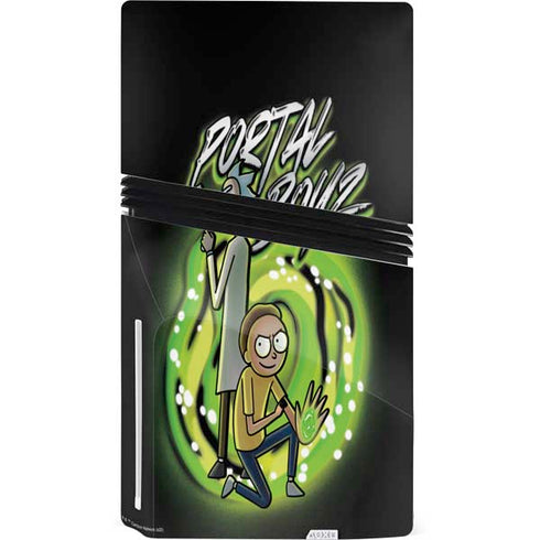 Adult Swim Rick and Morty Portal Boyz PS5 Pro Disk Console Skin