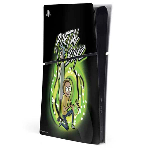 Adult Swim Rick and Morty Portal Boyz PS5 Slim Digital Edition Console Skin